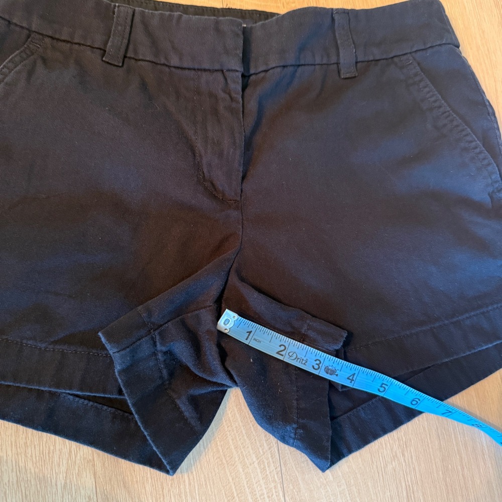 J.Crew Womens Black 100% Cotton Re-Imagined Chino Shorts Size 4 3 Inch Inseam - Picture 3 of 9